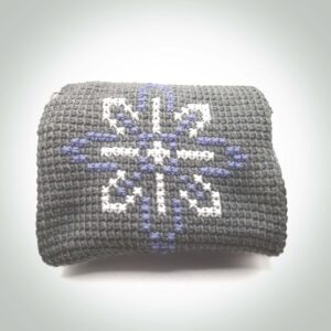 Single panel of a needlepoint afghan