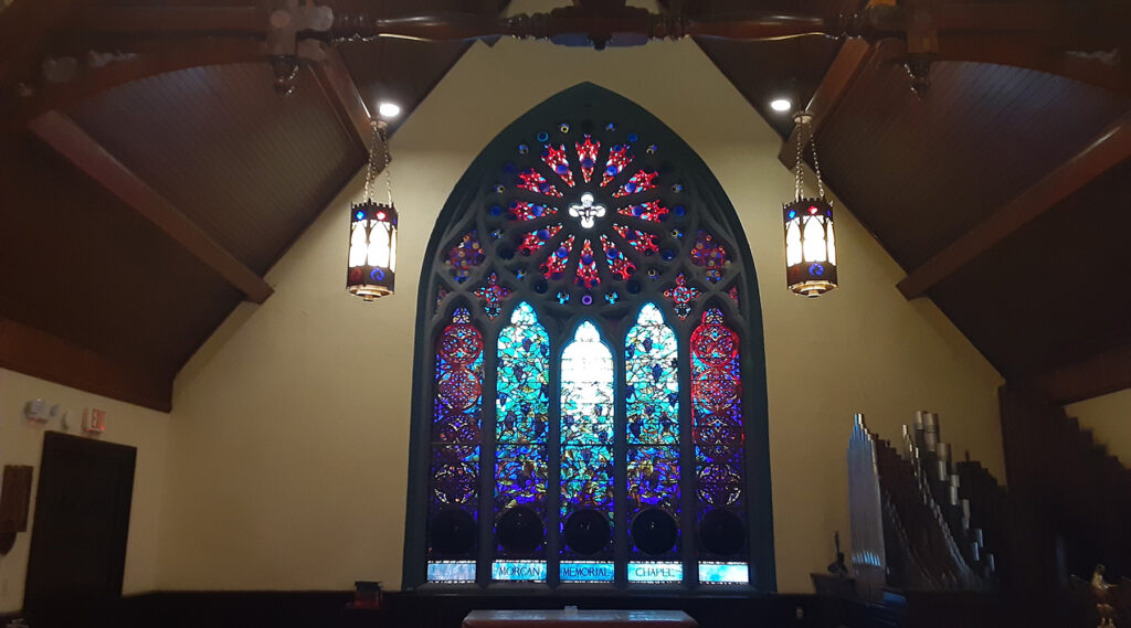 Tiffany Window & Tracker organ